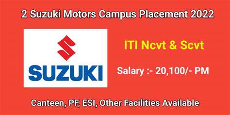 2 Suzuki Motors Campus Placement 2022