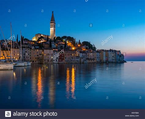 Rovinj Croatia Seaside Sunset Stock Photo Alamy