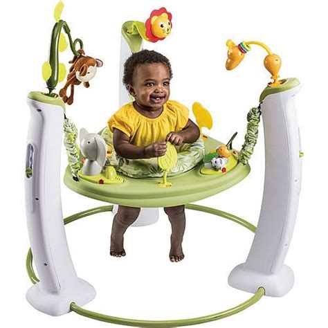 Babys First Exersaucer Jump And Learn Stationary Jumper Safari Friends