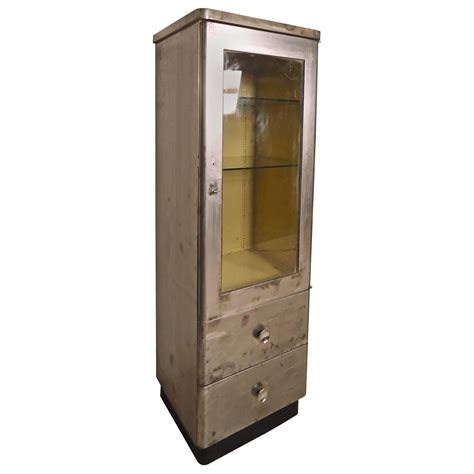 Tall Industrial Metal Display Cabinet For Sale At 1stdibs