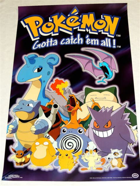 New 1998 398 Nintendo Pokemon Gotta Catch Em All Poster 34 X 22 Ebay