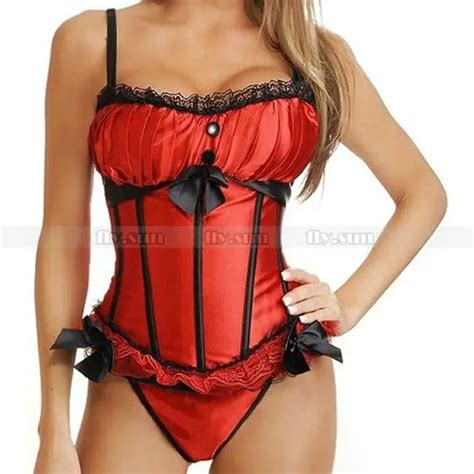 red overbust corset with padded cup lace up bustier s m l xl xxl in bustiers and corsets from