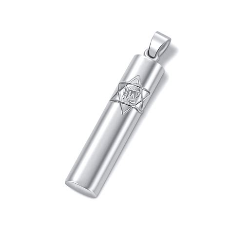 Sterling 925 Silver Mezuzah Jewelry With Scroll