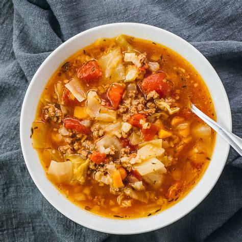 Instant Pot Cabbage Soup With Beef Savory Tooth