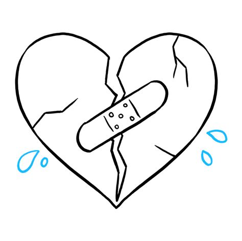 How To Draw A Broken Heart Really Easy Drawing Tutorial