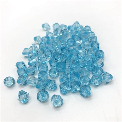 Clearance 200 Pack 6mm Light Blue Acrylic Bicone Beads Bulk Etsy