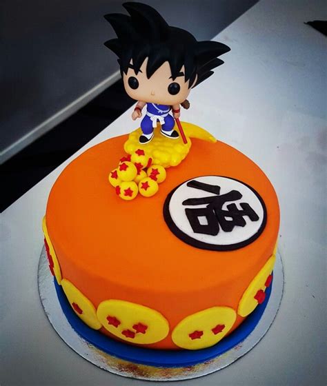 This fondant specialty character cake features goku, from dragon ball z! Dragonball cake. Made with vanilla and Oreo layers and filled with delicious Nutella. | Anime ...