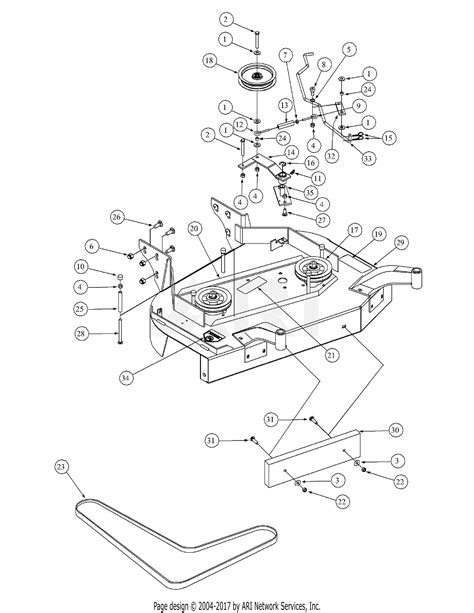 Mtd G1336 55ae200r718 55ae200r718 Parts Diagram For Deck Assembly