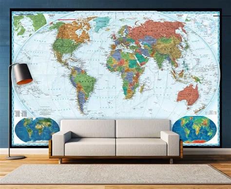 National Geographic World Map Murals Map