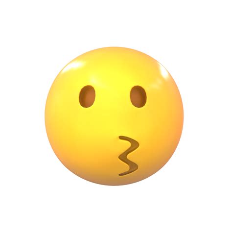 Emoji 17 Embrasser Visage Souriant Yeux Modèle 3d 9 Fbx C4d Max