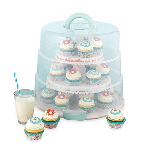 Sweet Creations 3 Tier Collapsible Cupcake And Cakepop Display Carrier