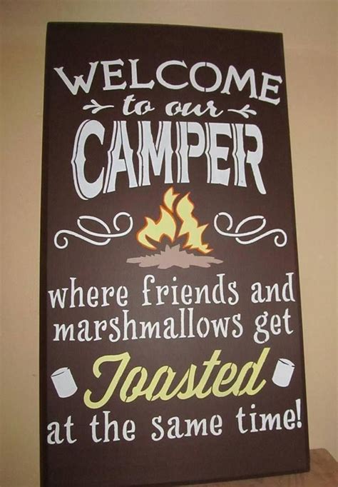 The Rustic Shop 12 X 20 Handmade Wood Sign Welcome To Our Camper