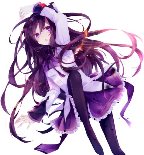 Magical Anime Girl Purple Hair Png