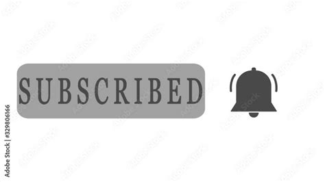 Mouse Clicking A Subscribe Button And Bell Notification White