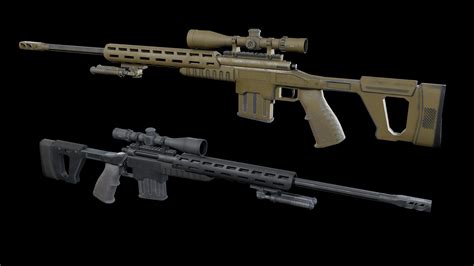 Artstation Sniper Rifle Game Assets