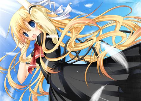 Nozomi Tsubame Kamio Misuzu Air Visual Novel Absurdres Highres S Blonde Hair Blue