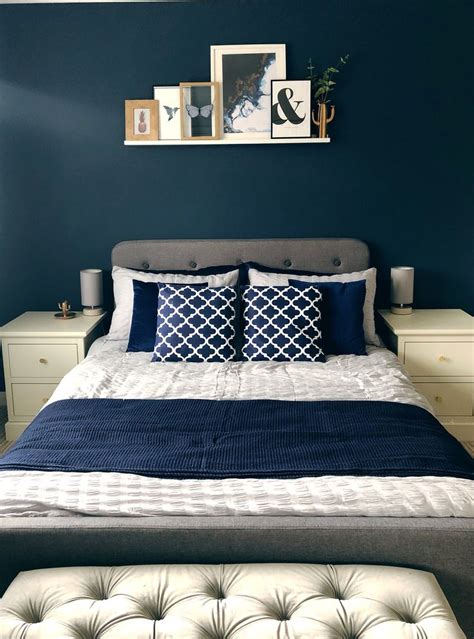 Create a look of elegance and depth in your bedroom by incorporating navy blue into your color scheme. Our Blue Bedroom | Blue bedroom decor, Blue bedroom, Blue ...