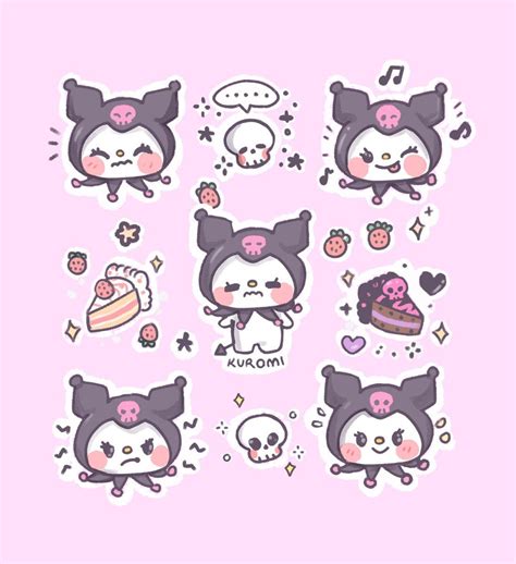 Kuromi Hello Kitty Art Cute Doodles Cute Stickers