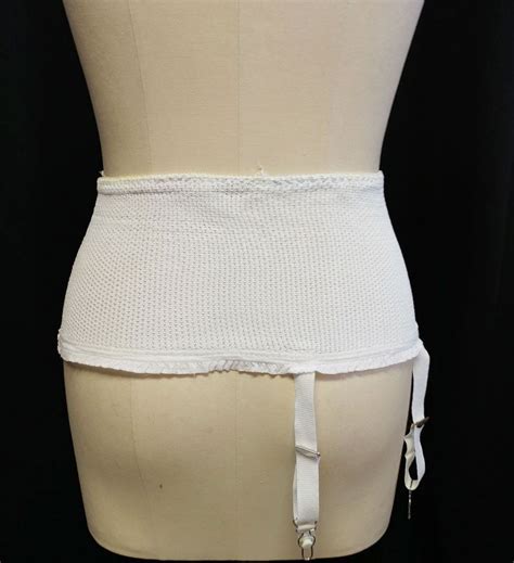 Vintage 50s Mesh Ruffle Girdle With Rubber Tips And Metal Garters Vintage Clothing And Fashions