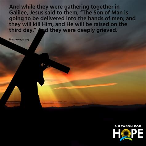 Matthew 1722 23 — A Reason For Hope With Don Patterson