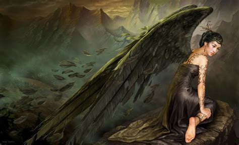 Wallpaper Dark Angel Concept Art Digital Paintings Fantasy