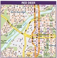 Map Red Deer, Alberta Canada.Red Deer city map with highways free download