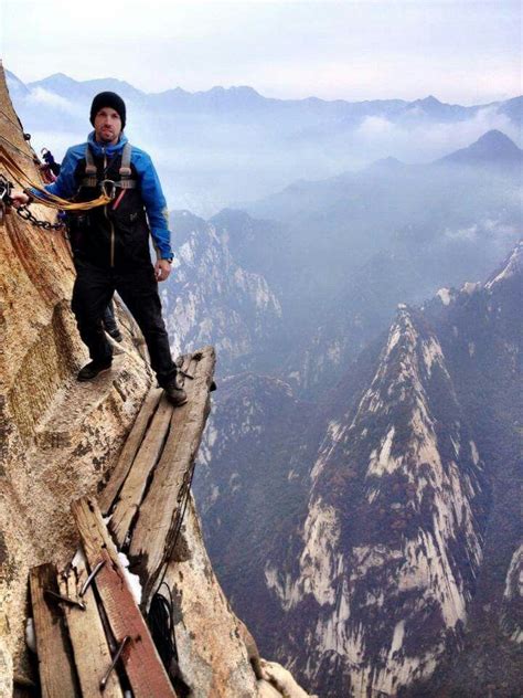 One Of The Worlds Most Dangerous Hiking Trail Mount Huashan In China