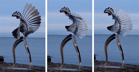Mesmerizing Kinetic Wind Sculpture Dances On The Shore
