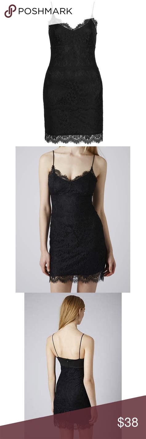 Topshop Lace Bodycon Black Crochet Sweetheart 6 S Top Shop Dress Lace Bodycon Lace Bodycon Dress