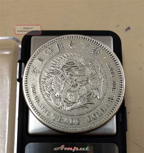 Japan Meiji 1en Silver Coin 1877 Year Meiji 8nen Trade Dollar 0127