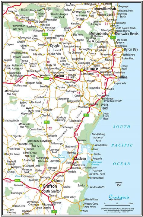 Northern Nsw Map Map Of Northern Nsw Australia