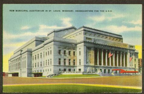 Municipal Auditorium St Louis Mo Postcard 1946