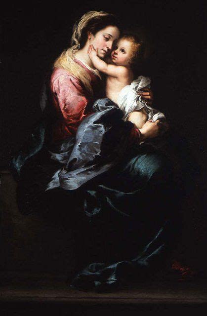 Oil Painting Replica Virgin And Child 1650 By Bartolome Esteban