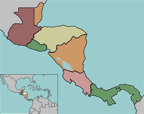 World and country maps are impressive media to use, when it comes to presenting data bases. Test your geography knowledge - Central America countries | Lizard Point
