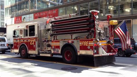 Fdny Engine 23 Cruising Around West 57th Street And 7th Avenue In