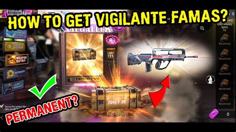 You can wait 6 minutes or discover other alternative resources. Free Fire NEW weapon royale - VIGILANTE FAMAS - Garena ...