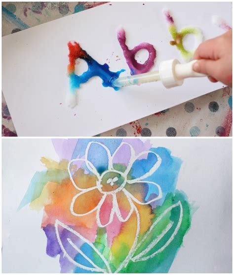 Creative Art Activities For Toddlers Watercolour Yarn Kids Process