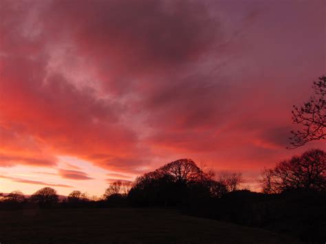 A Rural Life Red Sky At Night