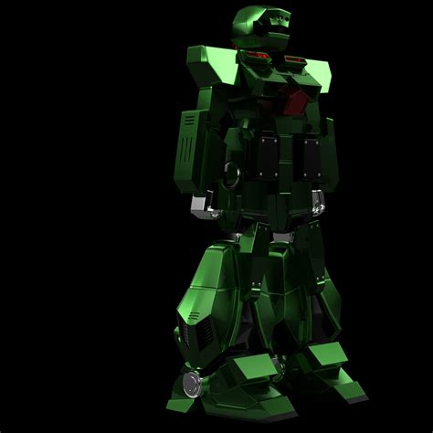 3d Model Robot Green Turbosquid 1249996