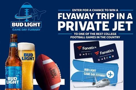 Bud Light College Football Game Day Flyaway Sweepstakes And Instant Win