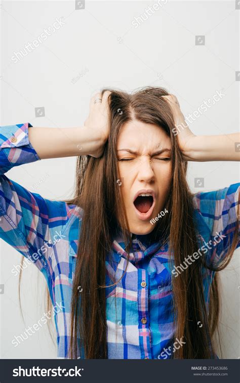 Young Girl Hands On Her Head Stock Photo 273453686 Shutterstock