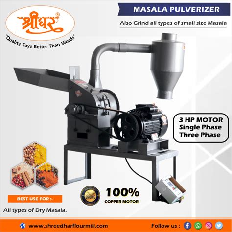 Electric Polished Mild Steel Masala Pulverizer For Haldi Ayurvedic