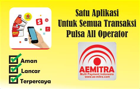 Harga Pulsa Elektrik All Operator Aemitra Terbaru Aemitra Server