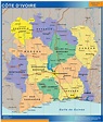 mapa Costa de Marfil | Mapas México y Latinoamerica