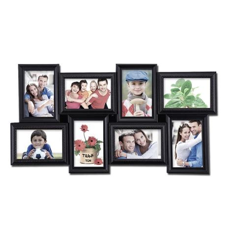 Black Plastic Wall Hanging 8 Photo Collage Picture Frame Overstock