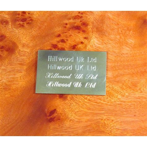 Engraved Brass Plaque Hillwood