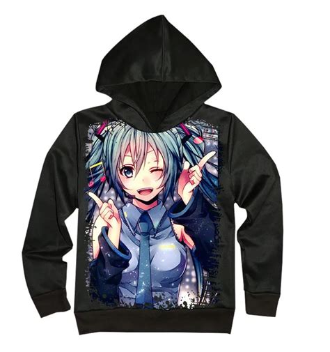 New Japan Anime Hatsune Miku Hoodie Casual Men Women Clothes Vocaloid