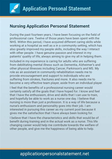Writing A Nursing Application Personal Statement Is One Of The Biggest