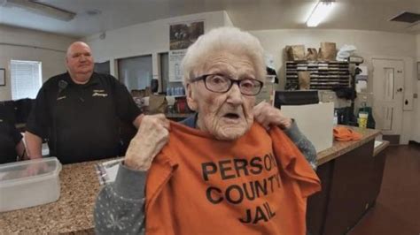100 Year Old Woman Fulfills Birthday Wish Of Getting Arrested And Going