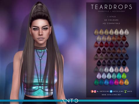Teardrops Hairstyle Anto On Patreon Sims Hair Sims Sims 4 Hair Male